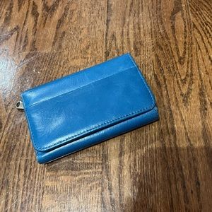 Teal leather wallet from Hobo